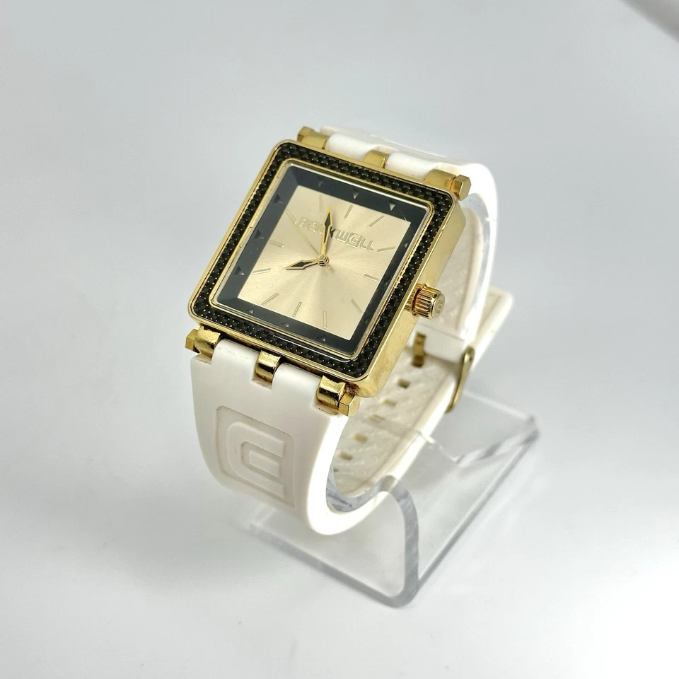 Reloj Hombre Rockwell FIBRA DE CARBONO LITE Dorado Blanco Batería Nueva Foto 1 de 4