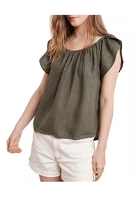 Top in lino Irene Velvet by Graham and Spencer $180, XS Ceila manica svolazzante - Foto 1 di 10