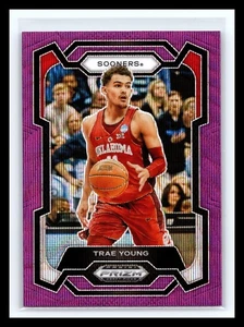 Selecciones de draft Panini Prizm 2024 - Trae Young #49 Purple Wave Holo  - Imagen 1 de 2
