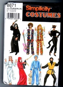Simplicity 8871 Adult Halloween Costume Pattern Uncut Misses Teens Mens XS - XL - Picture 1 of 1