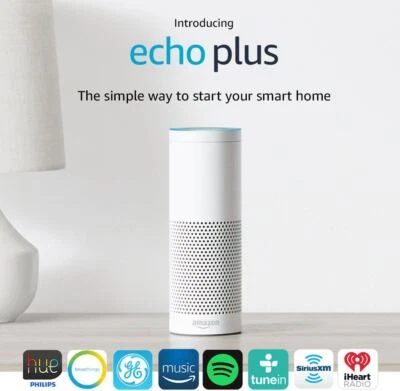 Amazon Echo Plus 1st Gen Music Speaker with Alexa Smart Home Hub ZE39KL White - Image 1 of 4