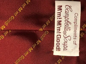 Campbells Soup Necktie 100% Silk Hand Made employee company special - Picture 1 of 3