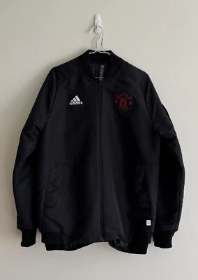 Manchester United Travel Jacket 22/23 Men's Medium Black 2 In 1 Bomber Adidas - Image 1 of 4