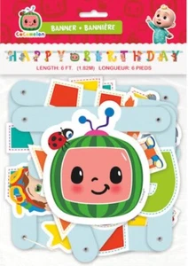 COCOMELON Happy Birthday jointed banner 6 ft - Picture 1 of 2
