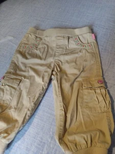 Girls Miniville Cargo Pants With Embroidery Size 4 - Picture 1 of 9