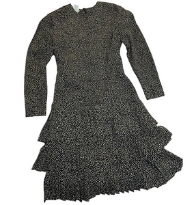 Escada by Margaret Ley Wool Vintage 80s Drop Waist Pleated Dress Size 38 US 8 - Picture 1 of 17