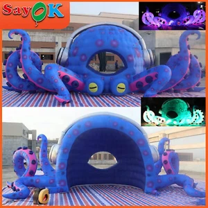 Inflatable DJ Octopus Cabin Background Wall Booth Balloon For Event Stage Toys - Picture 1 of 14
