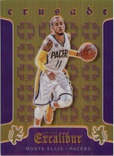 2015-16 Panini Excalibur Crusade Purple Basketball Card #80 Monta Ellis /60