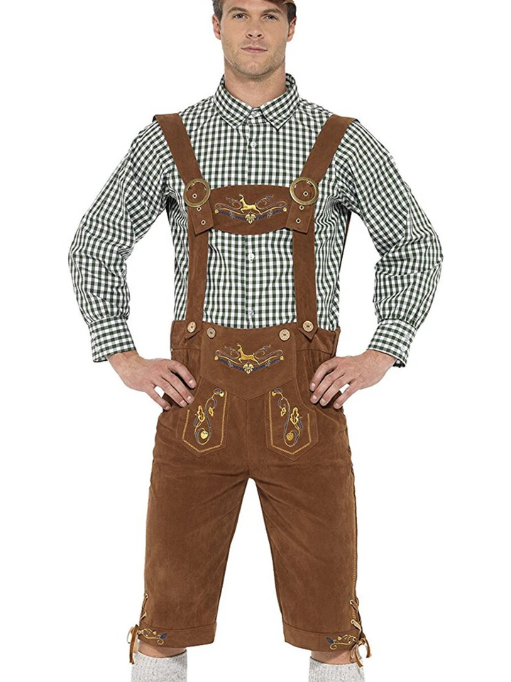 Disfraz de Lederhosen bávaro Hanz Oktoberfest tradicional de lujo para hombre adulto Foto 1 de 1