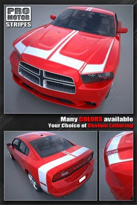 Adesivos para capô, teto e listras traseiras de corrida Dodge Charger 2011 2012 2013 2014  - Imagem 1 de 2