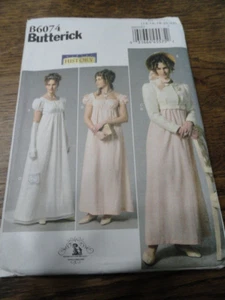 Butterick B6074 Pattern Uncut Regency Style Dress Jane Austen Pride Sensibility - Picture 1 of 4