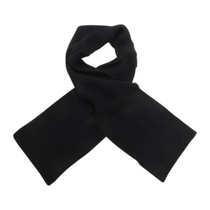 M1208 SCIARPA UOMO DOLCE&GABBANA MAN CASHMERE SCARF BLACK 180X25 CM - Picture 1 of 4