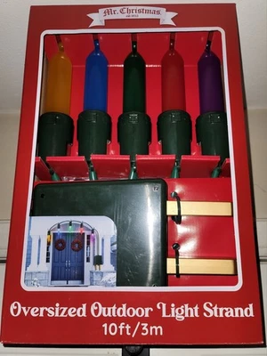 MR CHRISTMAS | 10ft Oversized Light Strand w/ Jumbo Bulbs (New, In-Hand) - Image 1 of 4