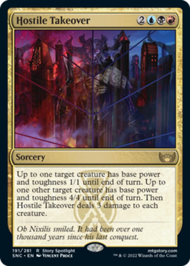 x1 Hostile Takeover - Streets of New Capenna - NM - MTG - Image 1 of 1