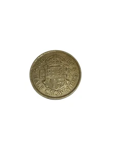 1959 Queen Elizabeth II Half Crown ½ Crown Coin Great Britain - Picture 1 of 10