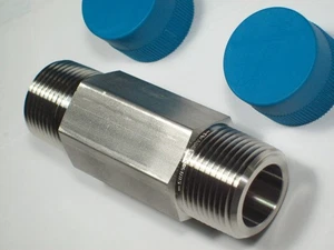 1 - Swagelok Stainless Steel Pipe Hex Long Nipple, 1" Male NPT, SS-16-HLN-4.00 - Picture 1 of 2