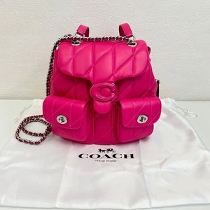 COACH Tabby Backpack Dragonfruit CU077 Pink quilting New from japan - Picture 1 of 15