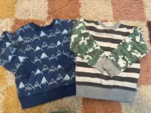 2 Cotton On Boys Casual Crew Neck Sweatshirts 5T sweater comfy camo mountain - Picture 1 of 3