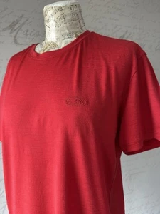 Size S Icebreaker T Shirt Men's Red 100% Merino Wool Short Sleeve - Picture 1 of 9