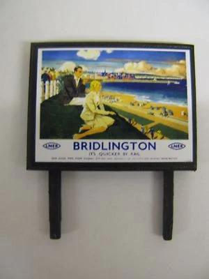 TRACKSIDE SIGNS LNER Bridlington - Modelleisenbahn Werbetafel - Spur N & Spur OO