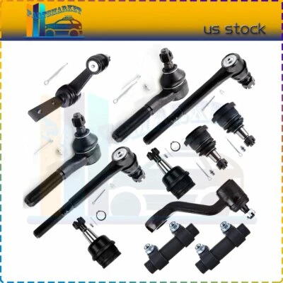 Fits Dodge Ram 1500 2WD Suspension 12 x Front Idler Pitman Arm Tie Rod Ends Kit - Изображение 1 из 4