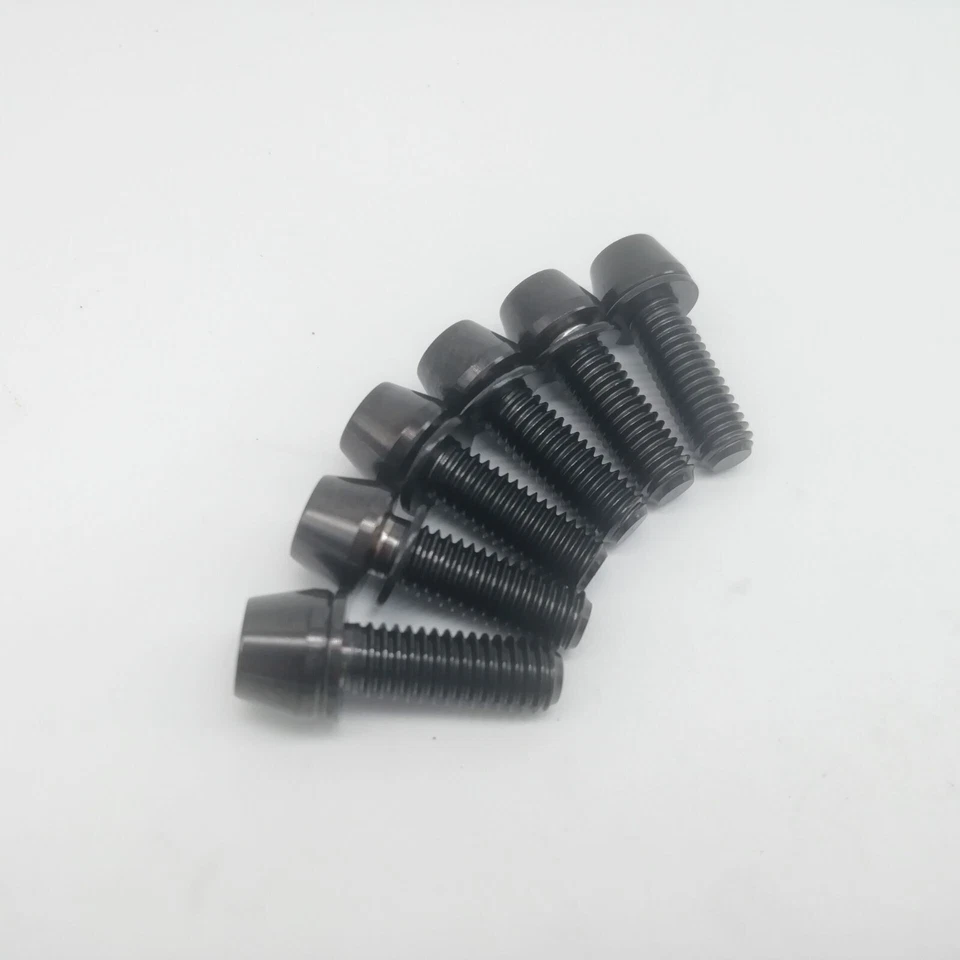 6 Piezas Tornillo Ti Titanio M6x20mm Cabeza Allen Hexagonal Cónica M6 20L Bicicleta Bicicleta Bicicleta Tornillo Foto 1 de 1