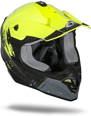 Casque de Moto One Tiger Cross Enduro, Motard Downhill Jaune/Noir TAILLE XS - Photo 1/3