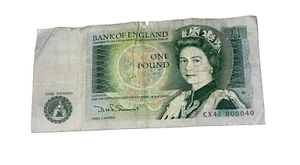 Bank of England One Pound Note D.H.F. Somerset CX41 809040 Series D - Picture 1 of 4