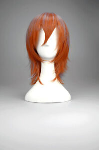 30cm Short Red Contra Warping Short Hair Cosplay Wig costume 