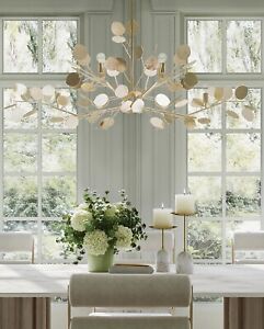 chandeliers ceiling fixtures/ Lunaria silver oval chandelier/ 6 lights 
