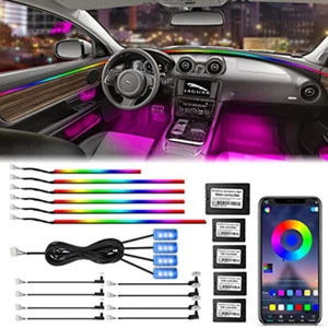 RGB LED Car Atmosphere Light Symphony Interior Decoration Fiber Optic Ambient - Picture 1 of 21