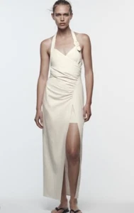 Zara drapiertes Halfterausschnittkleid klein  - Bild 1 von 3