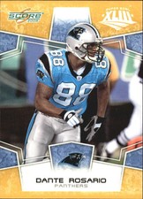 2008 Score Super Bowl XLIII Gold Panthers Football Card #44 Dante Rosario