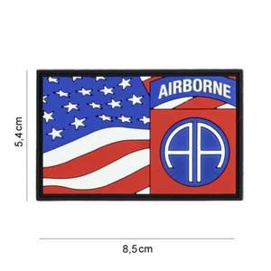  Patch 3D PVC 82 nd Airborne flag  Hook and Loop - Picture 1 of 1