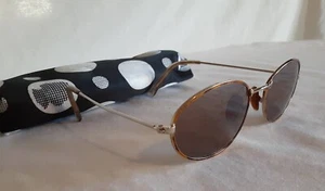 Eyeglasses Light Weight Wire Frame Tortoise Rims & Cloth Zipper Case - Picture 1 of 5