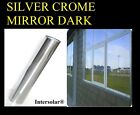 60"x100' Home Window Tint Silver/Black Film Crome Mirror Stop Heat 2ply 05% Dark