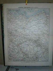 Carte 19° couleur Grand format Europe centrale partie centrale - Imagen 1 de 1