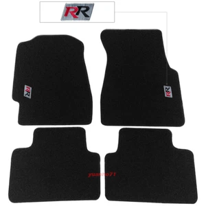For 92-95 Honda Civic Black Floor Mats Nylon Carpet Front Rear Non-slip w/ RR - Picture 1 of 3