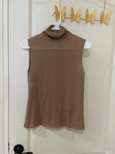 Albert’s Ferretti ärmellose Kaschmir Rollkragen Bluse Gr. Small - Bild 1 von 7