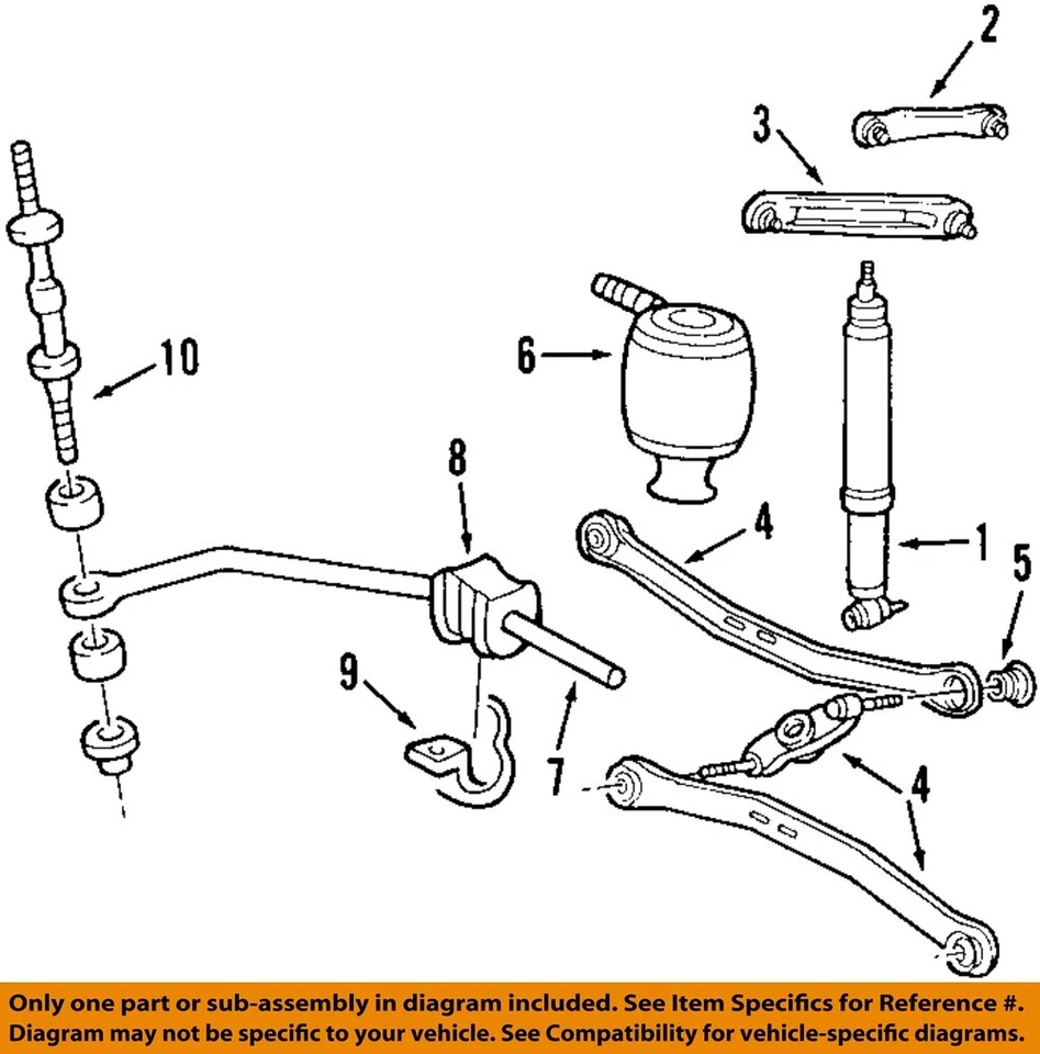 Suspensión trasera Ford OEM 93-11 Crown Victoria 6W1Z5664AA Foto 1 de 1