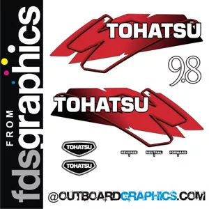Tohatsu 9.8 2 stroke outboard engine decals/sticker kit - Picture 1 of 1