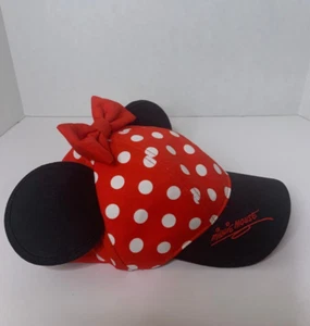 Minnie Mouse Hat Snapback Youth Size Authentic Polka Dot Disneyland Parks Disney - Picture 1 of 8