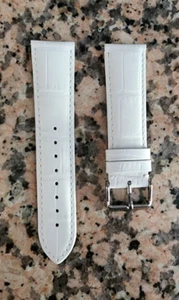 22mm White Alligator Grain Genuine Leather Invicta Watch Band Strap Fit Invicta - Picture 1 of 5
