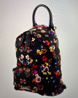 EUC Givenchy Nylon Floral backpack, silvertone hardware, leather trim