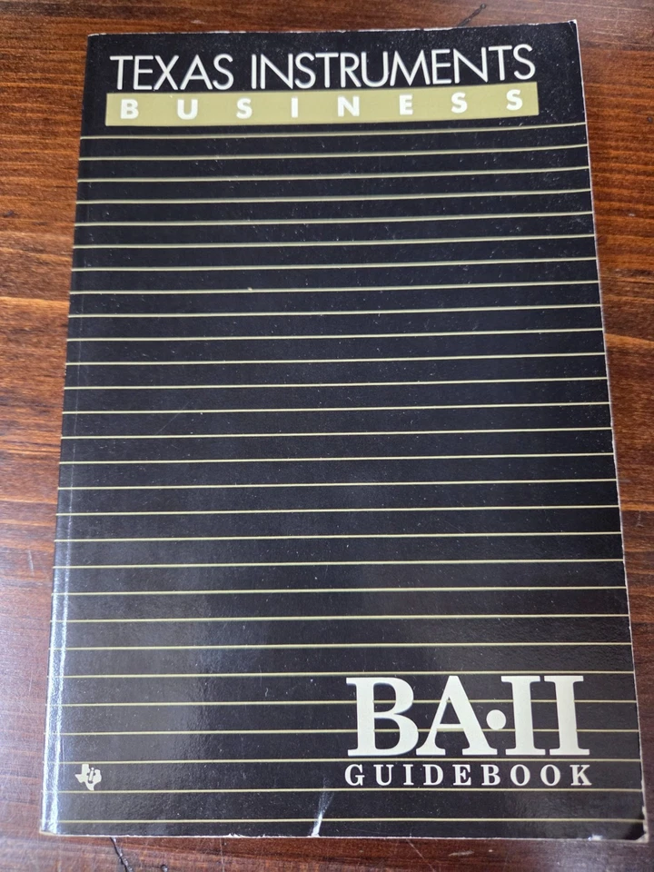 Texas Instruments BA-II Business Guidebook vintage paperback in very good cond Foto 1 de 1