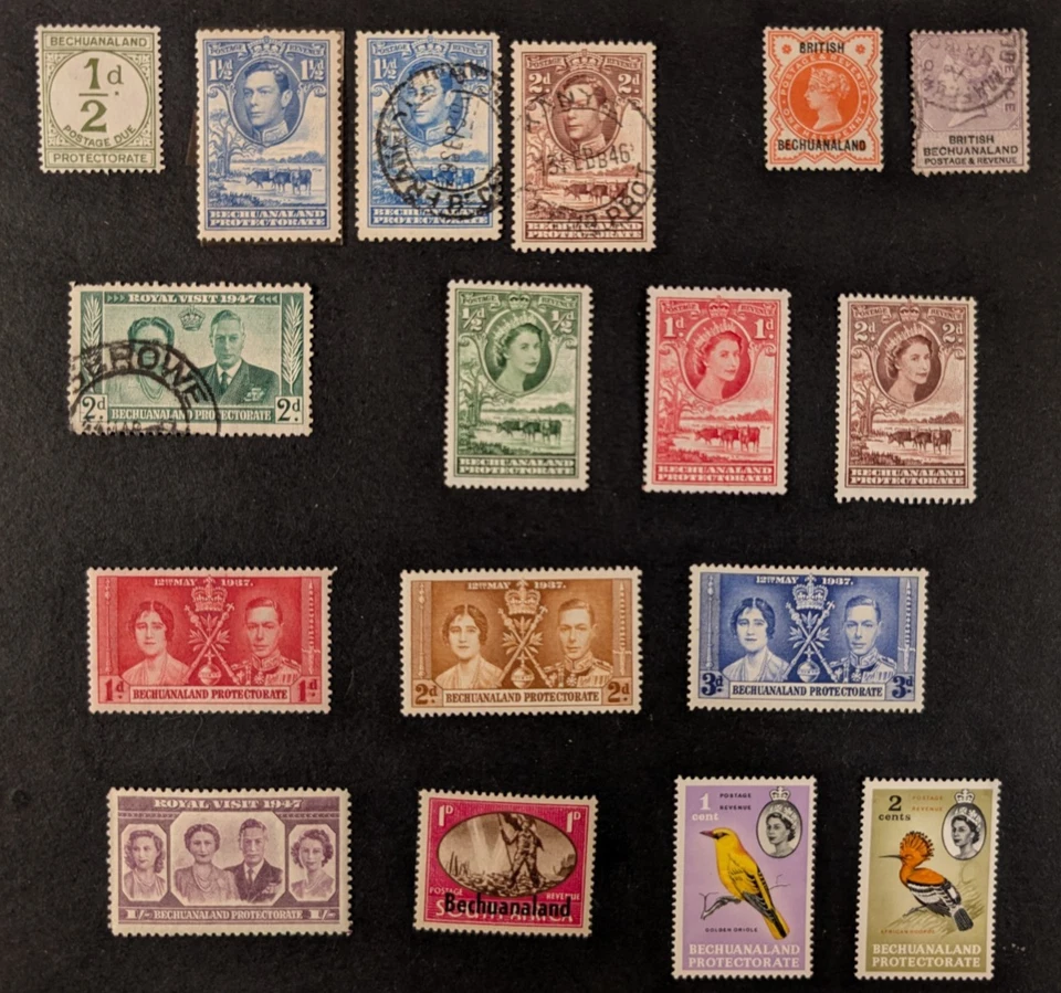 Bechuanalandia - Bonito lote de 17 sellos M/U, en muy buen estado Foto 1 de 1