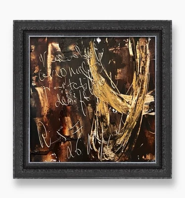 Pintura Abstracta Espacio Profundo Enmarcada - Ciencia Masculina Decoración Regalo para Físico Foto 1 de 4