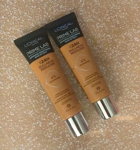 (2) L'Oreal Paris Up to 24hr Prime Lab Dullness Reducer Tan To Deep Skin Loreal - Picture 1 of 7