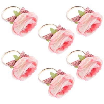  6 Pcs Porta Tovaglioli Da Tavola Anelli Per Festa Portatovaglioli Feste - Immagine 1 di 4