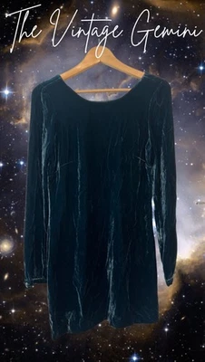 Vestido de Terciopelo Azul Twelfth Street by Cynthia Vincent Pequeño Noche Fiesta Elegante Foto 1 de 4